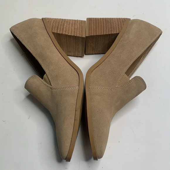 Joie Wevenly Suede Style Tan Neutral Block Heel Loafer Shoes S-019 Sz 8 NWOB - Picture 6 of 10